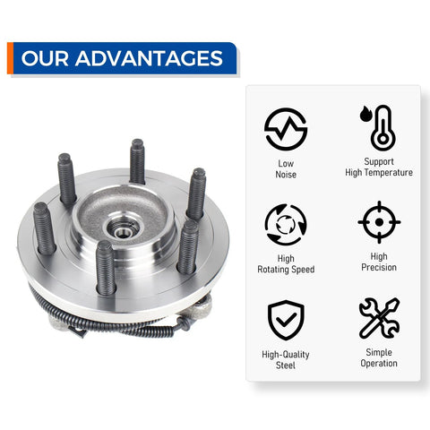 Front Wheel Hub Bearing Assembly 515142 For 2011-2014 Ford Expedition 4WD 6-Lug With ABS assembly features and benefits.