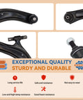 Front Lower Control Arm With Ball Joints Replacement for Nissan Rogue 2.5L 2008-2015, detailed view of bolt-on joint and arm design.