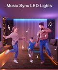 Family dancing with Smart LED Strip Lights 16.4ft RGB With Alexa Voice Control, Gosund App, WiFi 2.4GHz, Music Sync