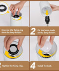 Assembly steps for Set Of 2 Touch Control Table Lamps With 3 Way Dimming, USB Ports And AC Outlets, Modern Bedside Desk Lamps with shades