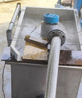 3KW Micro Hydro Turbine Generator 110V-230V Portable Water Power for Off Grid Charging and Lighting with PVC Connector shown installed.