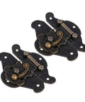 2 Piece Vintage Buckle Latch Zinc Alloy Jewelry Box Latch Hasp With Antique Bronze Finish For Wooden Chest And Suitcase Repair