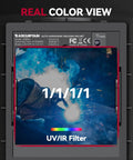 Auto Darkening Welding Helmet With 180 Degree Panoramic View, showing True Color filter screen and welder in action.