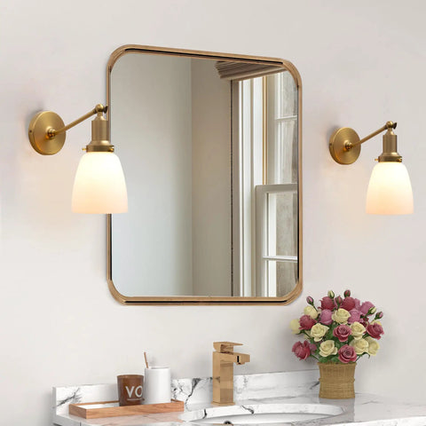 Industrial Vintage Slope Pole Wall Mount Sconce With 5.5 Inch Oval Milk White Glass Shade Retro Vibe Antique Style Wall Lamp Fixture E26 Base Dimmable 60W Max 110 120V Compatible