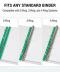 Expandable 11 Hole File Pockets For School And Office, 200 Sheet Capacity, Letter Or A4 Size, binder compatibility display