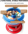 Get That Butter Smooth Finish With This 3.5 Liter Benchtop Vibratory Tumbler Polisher showing various polished materials and components.