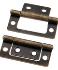 Antique Bronze Decorative Hinges For Jewelry Box And Small Cabinet 50x24mm Wooden Box Hinge 2 Pack displayed at angle