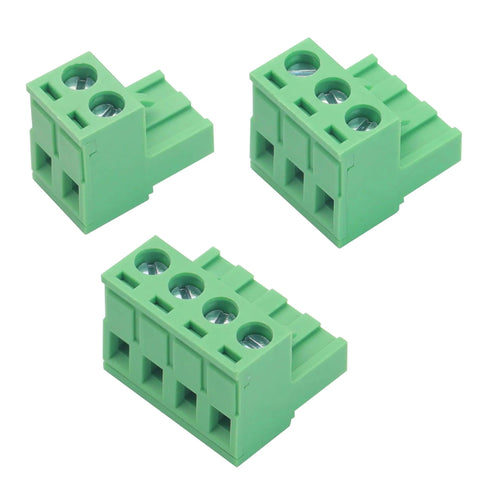 60 Pcs 5.08mm Pitch Pluggable PCB Mount Screw Terminal Block Connectors Kit With Quick Release No Fuss 2P 3P 4P Terminals