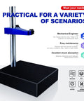 Solid Marble Dial Test Stand Base For Dial Indicator And Digital Gauge Heavy Duty Stone Platform For Precision Measurements
