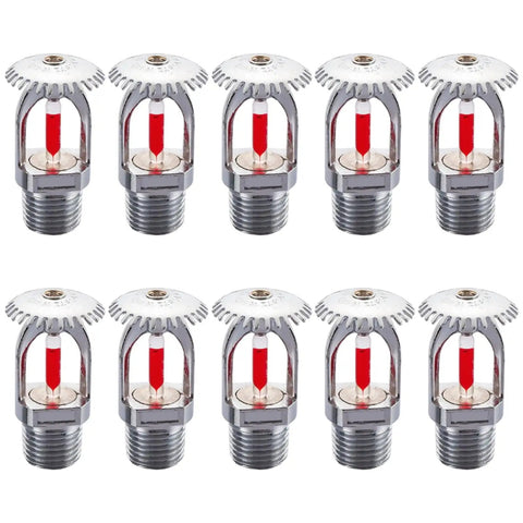 Top Notch 10 Pack Fire Sprinkler Heads Crafted From Heavy Duty Copper With Quick Response Activation At 155 Degrees Fahrenheit And Half Inch Thread Mount