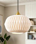Vaziden Milk Glass Pendant Lights Kitchen Island Gold Chandelier 11.81" with textured white shade and gold details.