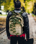 Trailing Ivy On Brick Wall Print Backpack For Everyday Carry worn by person in park