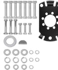 Outboard Rotary Steering System With 14-Foot Steering Cable, 3 Quarter Inch Shaft, 13.5 Inch Stainless Wheel hardware components