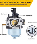 Plug And Play Carburetor For Predator Generators 3200 4000 4375 Watts 212Cc 208Cc Engine Replacement Part diagram