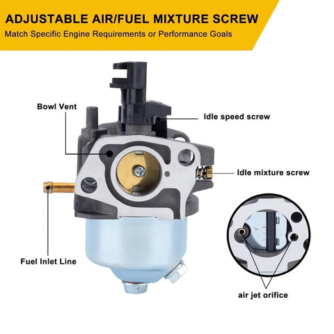 Plug And Play Carburetor For Predator Generators 3200 4000 4375 Watts 212Cc 208Cc Engine Replacement Part diagram