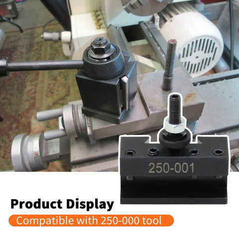 Lathe Quick Change Tool Post Set For 6 To 8 Inch Swing Pro Grade Kit Compatible with 250-000 Tool Holder in use