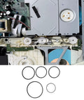 CD Player Belt Kit Replacement for RCD W500C RCD W50C and RCD W2000ES with Five Belts and Tweezers Fully Complete Spare Part Set for Smooth Disc Drive Easy Install and Factory Style Fit, five black belts