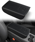 Center Console Armrest Cover For Tesla Model 3 And Model Y 2017 To 2025 Premium PU Leather With Slick OEM Level Fit