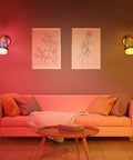 Two Pack Plug In Dimmable RGB White Wall Lights With Smart Bulb And Switch Control Easy App Control For Bedroom Living Room Hallway