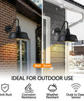 Outdoor Dusk To Dawn Gooseneck Lights Two Pack IP65 Waterproof Rust Resistant Finish Weatherproof Porch Barn Lighting