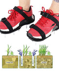 Lawn Aerator Shoes 1 Pair With Adjustable Buckles For Lawns Gardens And Patios, Durable PP Plastic Nail Shoes Tool For Deep Soil Aeration