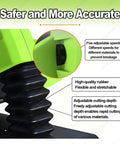 Quick Slice Handheld Electric Pipe Cutter Adjustable 3200RPM shows adjustable speed dial and rubber details for safe, precise cuts.
