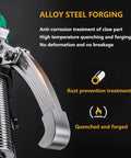 Heavy Duty 2 Jaw Or 3 Jaw Puller Tool alloy steel forging close-up showing claw with rust prevention and quenching details.