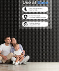 Family enjoying peaceful environment with Pro Level Sound Proof Acoustic Panels 64 Pack 2X12X12 Peel And Stick on wall.