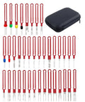 Pin Removal Tool Kit For Automotive Wiring And Repair, 38-piece pro grade pin puller with red handles and storage case