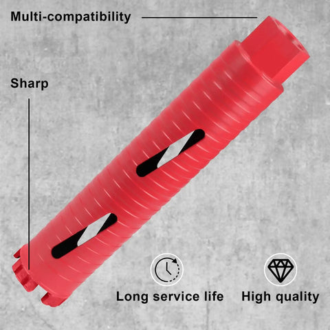 Side view of Dry And Wet Multipurpose Diamond Core Drill Bit One Inch With Laser Welded Diamond Coated Hole Saw