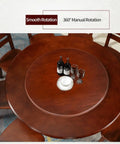 Wooden Dining Table Turntable With 360 Degree Rotation And Silent Smooth Glide Lazy Susan centerpiece tray with bottles