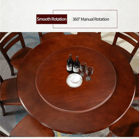 Wooden Dining Table Turntable With 360 Degree Rotation And Silent Smooth Glide Lazy Susan centerpiece tray with bottles