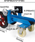 Heavy Duty Panel Dolly Cart 1100lb Capacity Slab Roller with red and black wheels, designed for drywall transport, durable construction.
