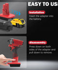 18V To 12V Battery Adapter Converter For Power Tools Lets You Run 12V Tools On 18V Lithium Batteries installation and disassembly guide