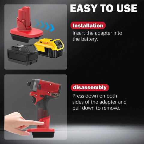 18V To 12V Battery Adapter Converter For Power Tools Lets You Run 12V Tools On 18V Lithium Batteries installation and disassembly guide