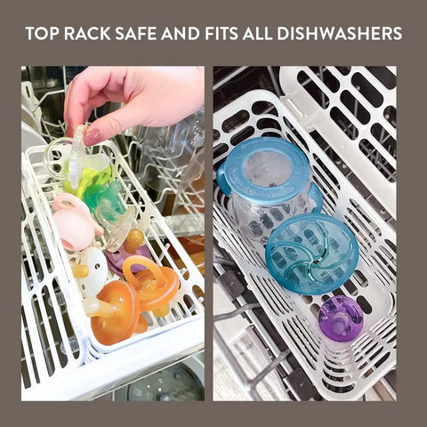 High Capacity Toddler Dishwasher Basket For Cups And Bottle Parts, holds sippy cup accessories, BPA free, in dishwasher