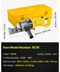 Happybuy Electric Hydraulic Rebar Cutter with stainless steel carry case, 900W motor, 18.11 inches long for construction use.