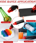Compact 3 Pack Heat Gun Hot Air Tool For Crafting And Epoxy Resin Projects Fast Heating Blower For Vinyl Wrap And Paint Drying Sleek 300W Black Device That Truly Slays Your Most Tricky DIY Jobs in action on various tasks.
