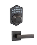Traditional Electronic Keypad Door Lock Set With Deadbolt And Handle One Touch Locking, Keyless Front Door Entry, Oil Rubbed Bronze