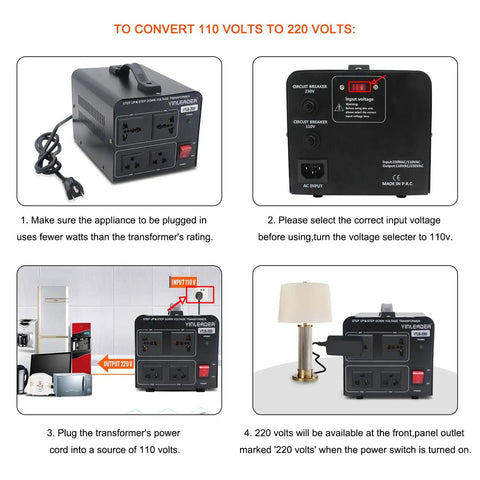 Beefy 2000W Voltage Converter Transformer 110V To 220V Step Up And Down For Home Use Safe Reliable And Cost Effective 110V To 220V And 120V To 240V Plug And Play For Coffee Makers Hair Dryers Blenders And More