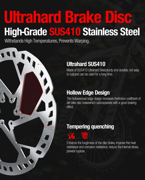 Beefy 203Mm Thickened Front Brake Disc Rotor For Talaria Sting Offroad TL3000 TL50 TL4000 TL45 X3 MX TL2500 Surron LBX Segway X260 X160 Stainless Steel Motorcycle Rotor With Heavy Duty Build Ride Ready For Peak Performance And Quick Safe Stopping, featuring ultrahard SUS410 steel and hollow edge design.