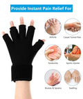 Arthritis Relief Finger Ice Glove With Adjustable Wrist Strap For Women And Men, Cold And Heat Therapy Ice Pack in use