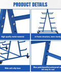 Beefy Heavy Duty Lumber Storage Rack With Wheels, 5 Tier Cantilever Design For Long Item Storage, metal frame details