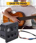 Musician with guitar and All In One Acoustic Guitar Preamp With Volume Bass And Treble Tone Controls Phase Switch And LED Tuner