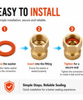 Installation steps for 80 Pack Garden Hose Washers Red Rubber Gasket Heavy Duty Universal Fit For Standard Three Quarter Inch Garden Hose Fittings