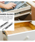 Image showing Two Pack Undermount Drawer Slides With Soft Close Damping For No Slam Quiet Smooth Glide Cabinet Rails installed in a drawer.