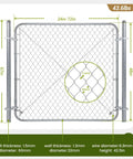 Built Tough Adjustable Chain Link Fence Gate With Posts 48 Inch High 24 To 72 Inch Wide Galvanized Outdoor Fence Kit for Yard