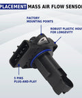 Plug And Play Drop In MAF Sensor Replacement 22204 22010 For Toyota Camry 2002 2006 Corolla 2003 2008 Highlander 2001 2010