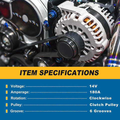 Alternator 37300 3L060 14V 180A For 3.8L V6 Engine in Hyundai Palisade 2020-2024 and Kia Telluride 2020-2024, installed view