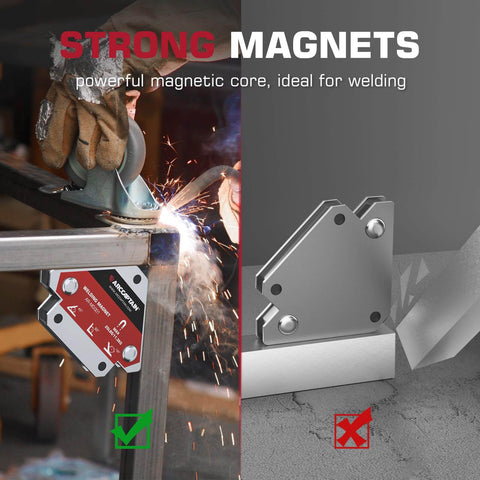 Built Tough 25Lb Welding Magnets Set, Two Magnetic Welding Holders With 45 Degree, 90 Degree And 135 Degree Angles For Quick Setup